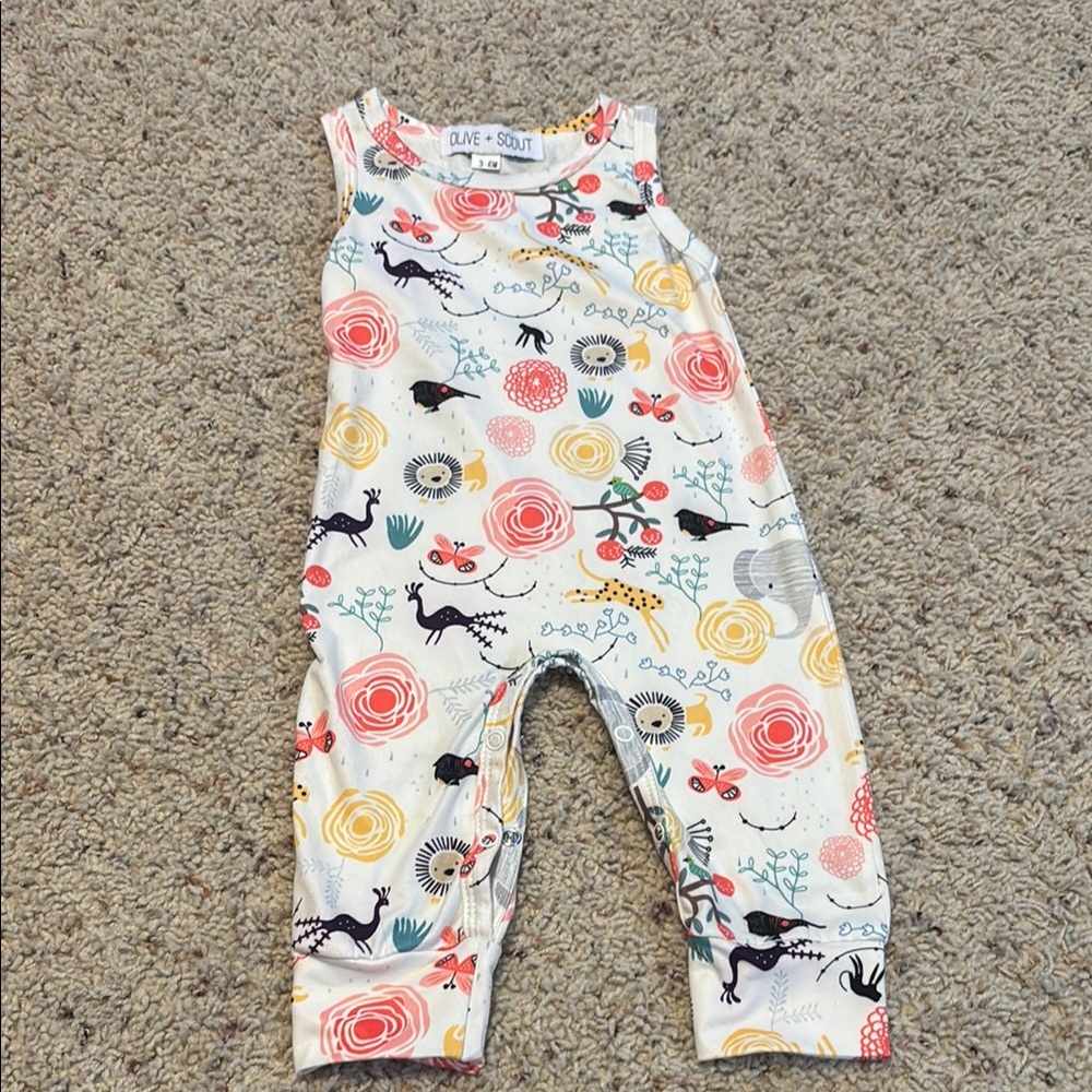 Olive & Scout Floral Baby Romper